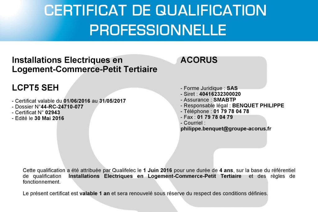 Qualifelec, un label gage de sérieux et de sécurité